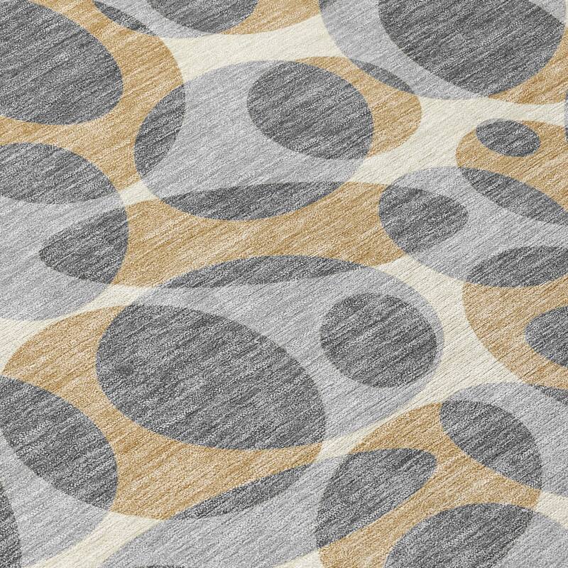 Machine Washable Indoor/ Outdoor Contemporary Saline Chantille Rug