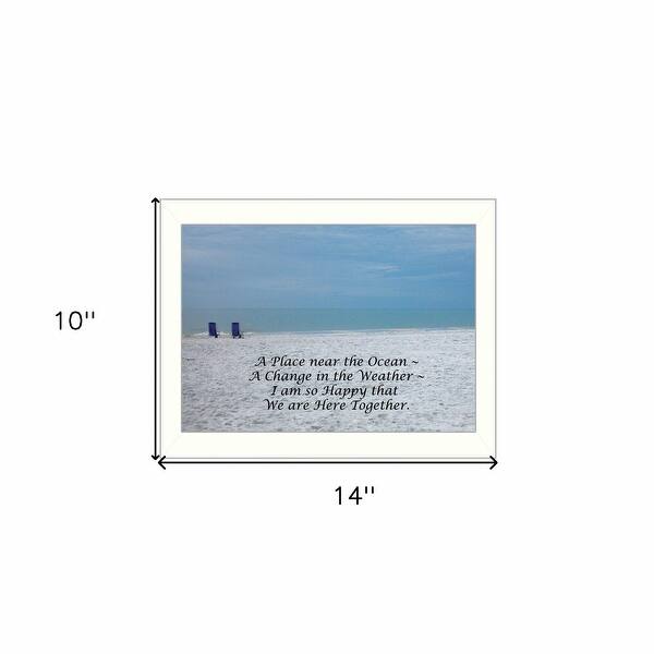 A Place Near The Ocean White Framed Print Wall Art - Bed Bath & Beyond ...
