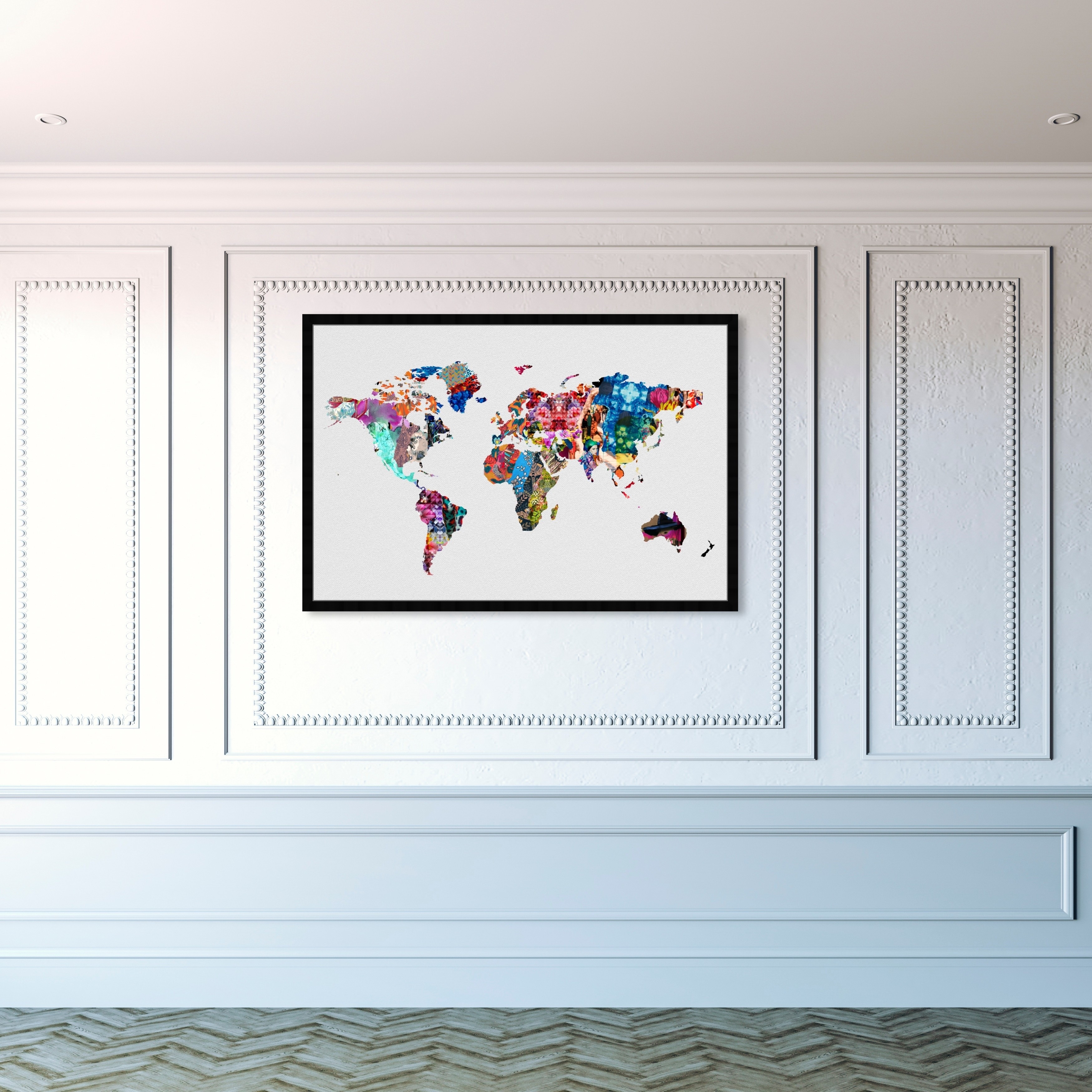 Hipster Mapa Mundi  Maps and Flags Wall Art by Oliver Gal