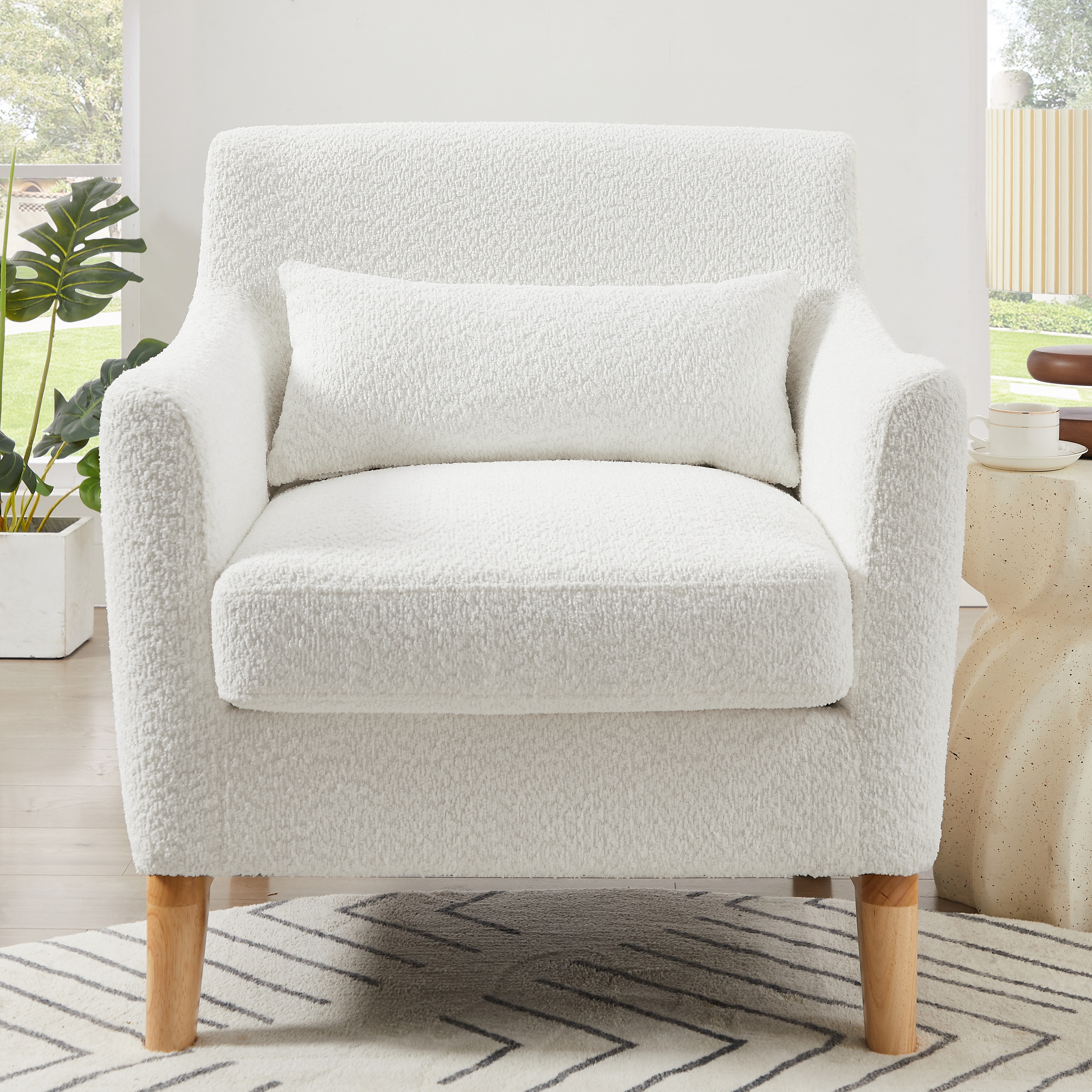 White shop sitting chair