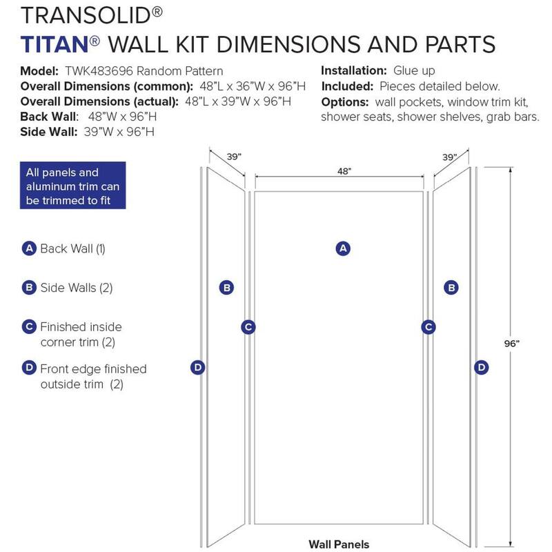 Transolid TWK483696-T Titan 96" High x 48" Wide x 36" Deep Textured