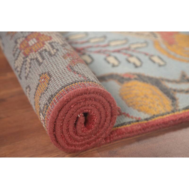 Animal Pictorial Ziegler Runner Rug Hand-Knotted Wool Carpet - 2'7"x 8'0"