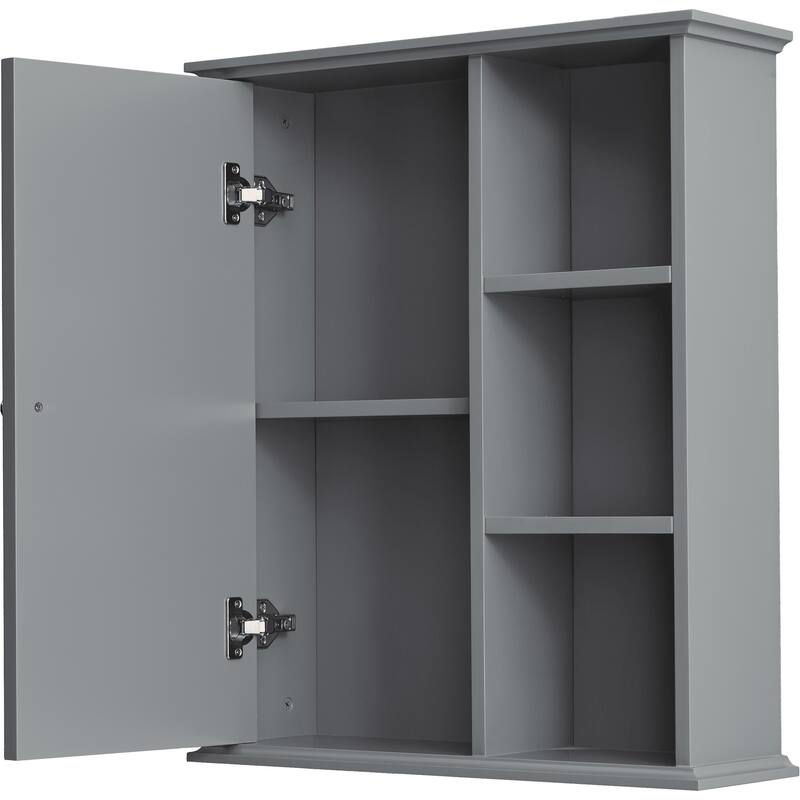 Bathroom Wall Cabinet with Soft-Closing Hinges, MDF Construction, and Versatile Storage for Home or Office Use