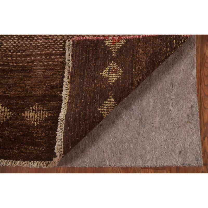 Gabbeh Kashkoli Striped Area Rug Handmade Wool Carpet - 4'6" x 6'5"