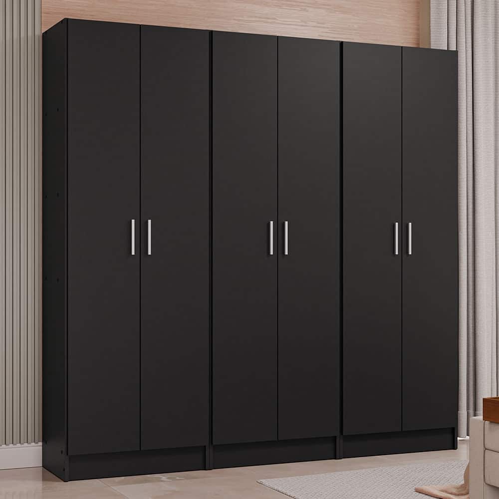 Madesa Wardrobe Cabinet with 6 Doors and 15 Utility Shelves