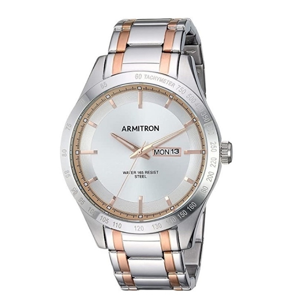 Armitron Men's 43mm Day/Date Function Two-Tone Bracelet Watch. Opens flyout.