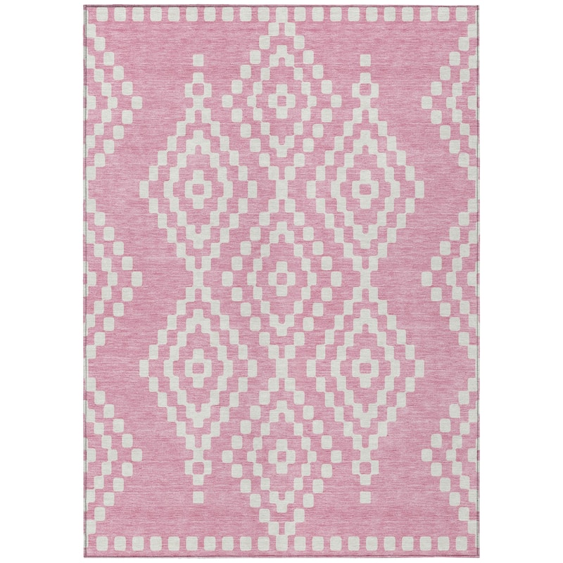 Machine Washable Indoor/ Outdoor Chantille Boho Moroccan Rug