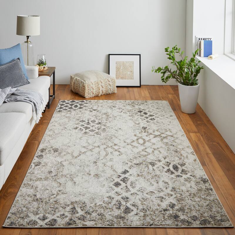 Wyllah Contrasting Distressed Area Rug