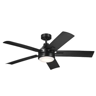 Kichler Lighting Tide 52 inch Integrated LED Indoor/Outdoor Satin Black Ceiling Fan