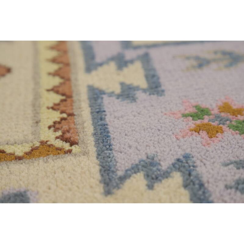 Hand Knotted Oriental 100% Wool Carpet Traditional Geometric Beige & Ivories Heriz (serapi) Area Rug - 11' 10'' X 8' 10''