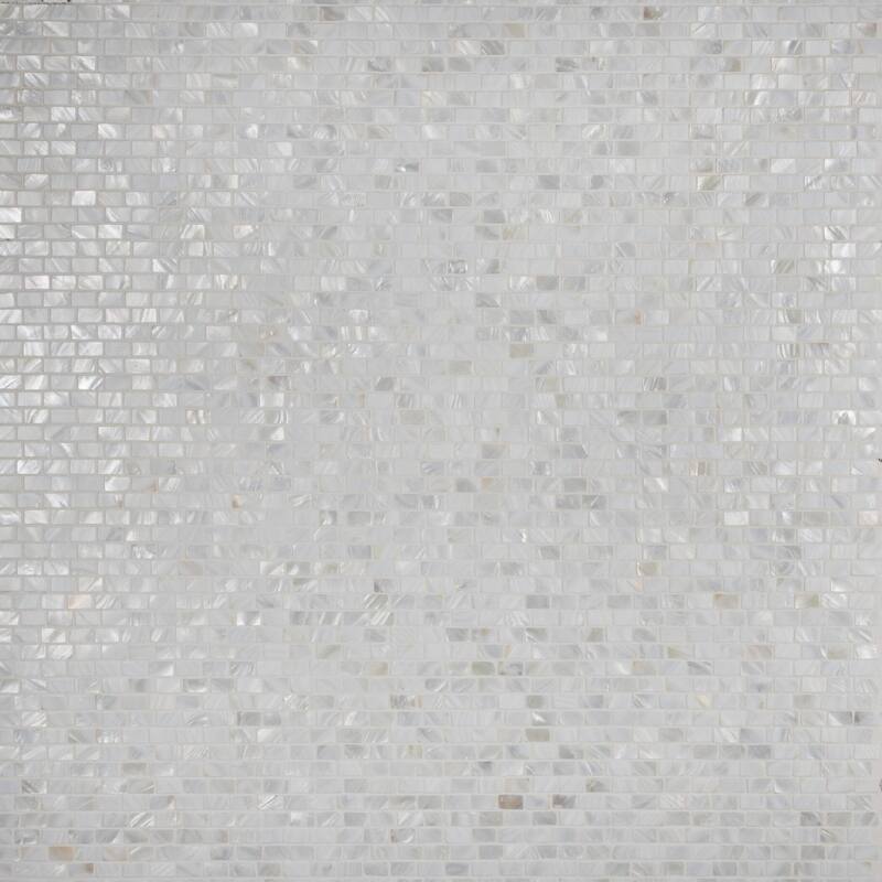 Merola Tile Conchella Subway White 11-1/2" x 11-7/8" Natural Shell Wall Tile