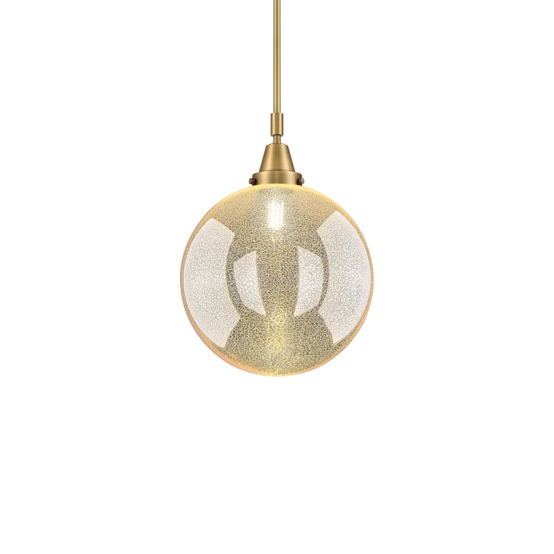 Innovations Lighting 447-1S-17-12 Beacon Pendant Beacon 12" Wide - Brushed Brass / Mercury