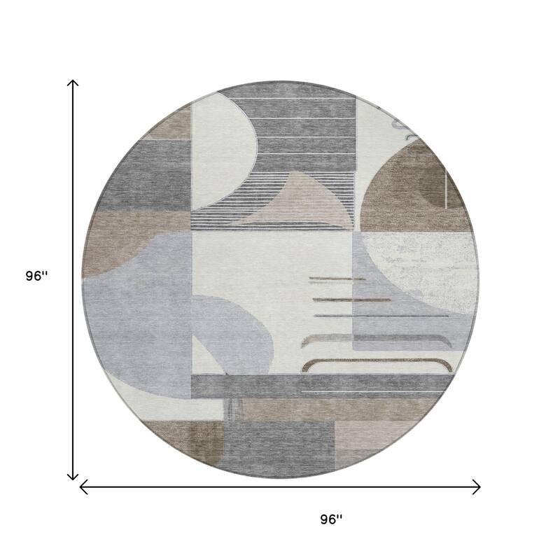 HomeRoots Geometric Modern Rectangle Outdoor Rug