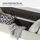 preview thumbnail 40 of 43, Angelus Modern 56''W Upholstered Flip Top Storage Bench withTwo Pillows and Arms by HULALA HOME