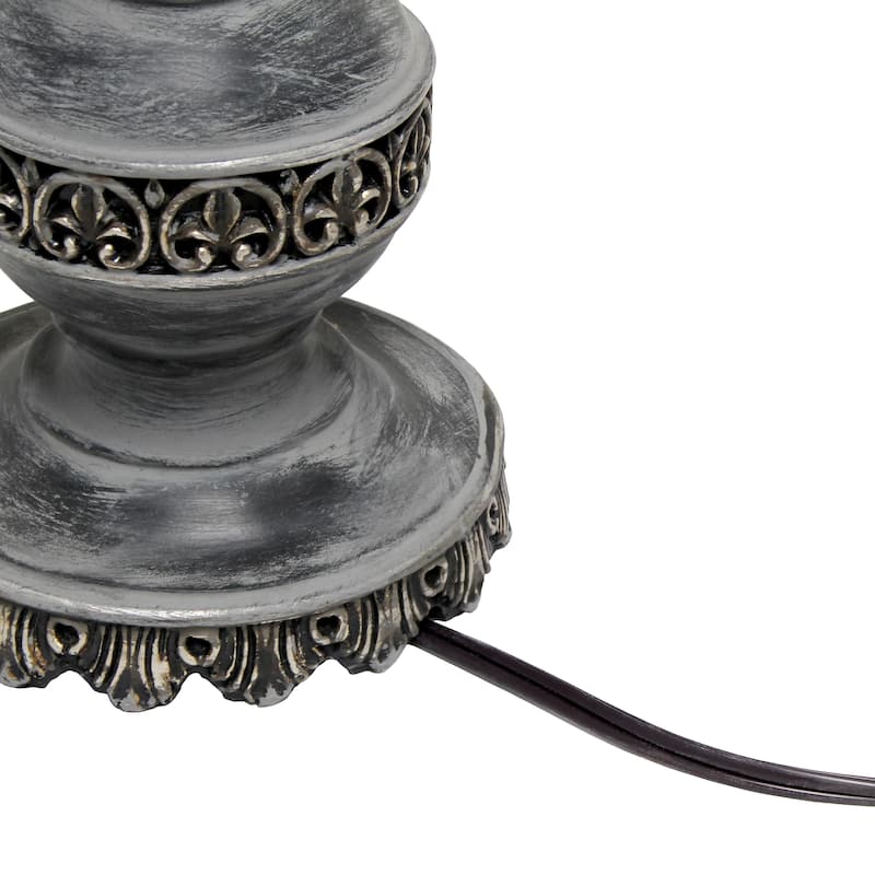 Lalia Home 25" Elegant Embellished Table Lamp with Flower Adornment - 25
