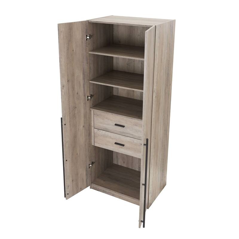 Manhattan Comfort Lee Modern 1.0 Freestanding Wardrobe Closet Armoire Set of 3
