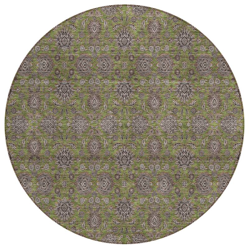 HomeRoots Floral Transitional Rectangle Outdoor Rug