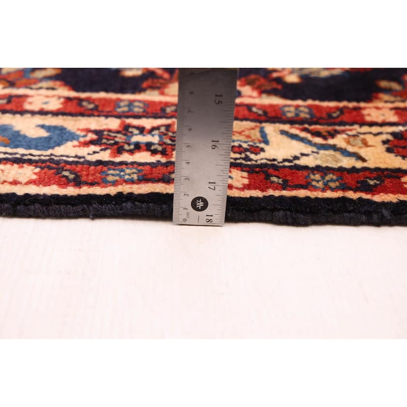 ECARPETGALLERY Hand-knotted Anadol Dark Navy Wool Rug - 2'7 x 11'0