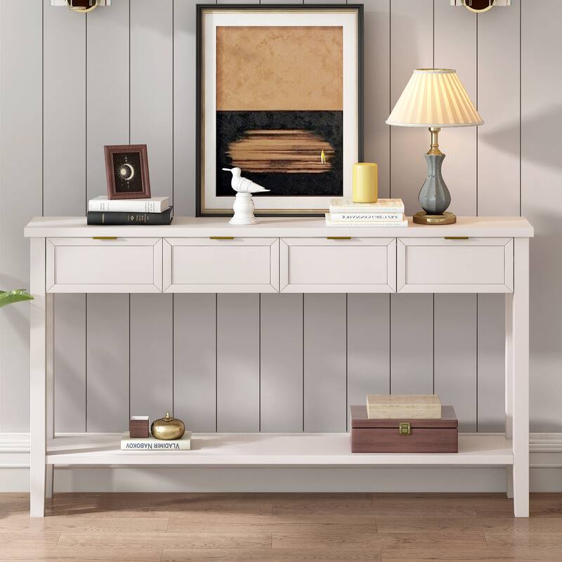 High-Quality Entryway Console Table with 4 Spacious Drawersm