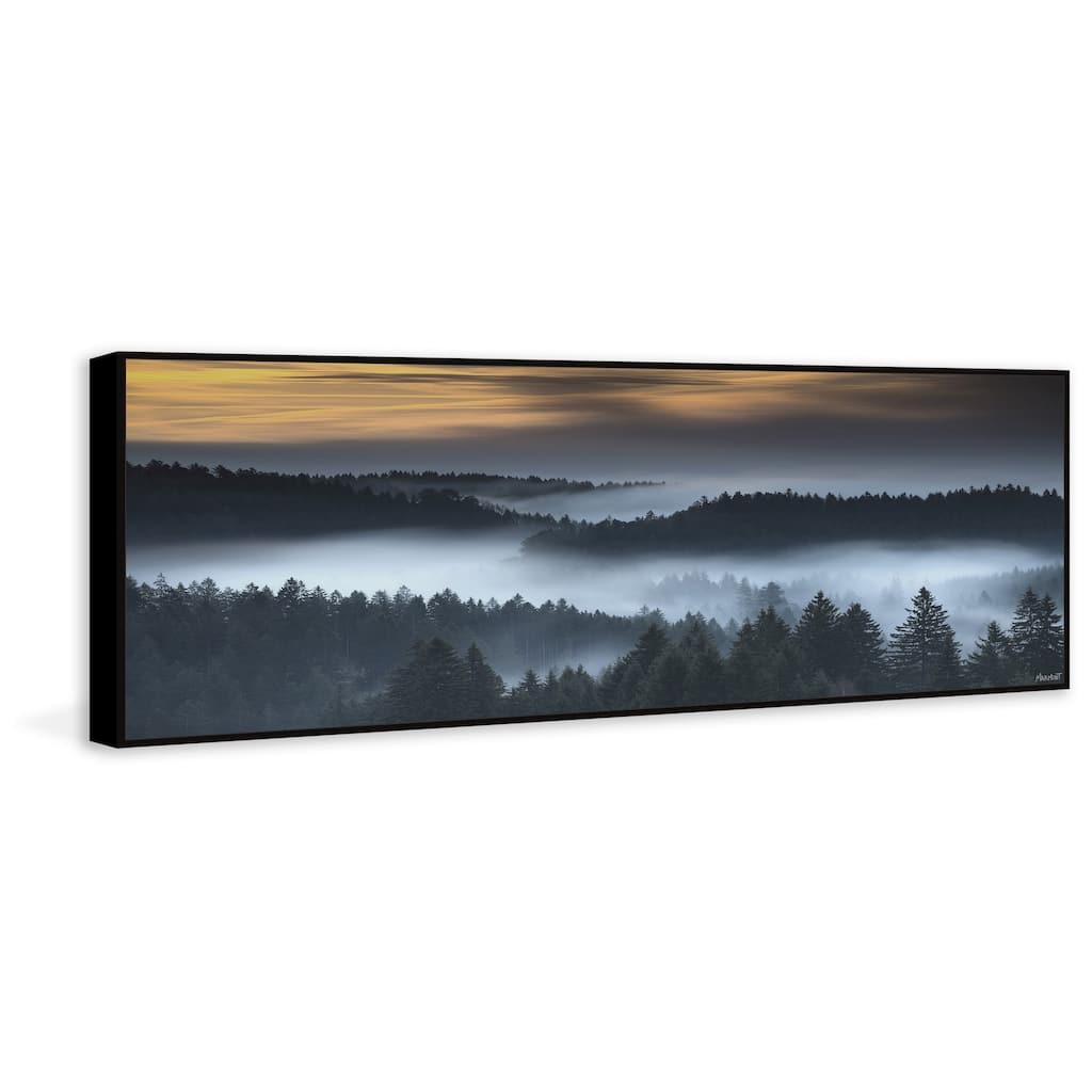 Morning on the River Floater Framed Print on Canvas