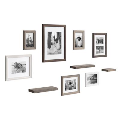 Kate and Laurel Bordeaux Gallery Wall Frame And Shelf Kit