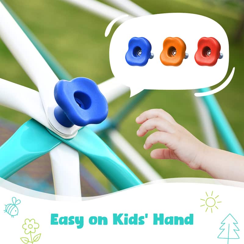 Hapfan Jungle Gym, Upgraded 10FT Climbing Dome with Netting Hammock Outdoor Play Equipment for Kids 3-12 - N/A