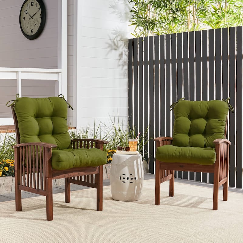 21-inch x 42-inch Outdoor Seat/Back Chair Cushion (Cushion Only) - Summerside Green