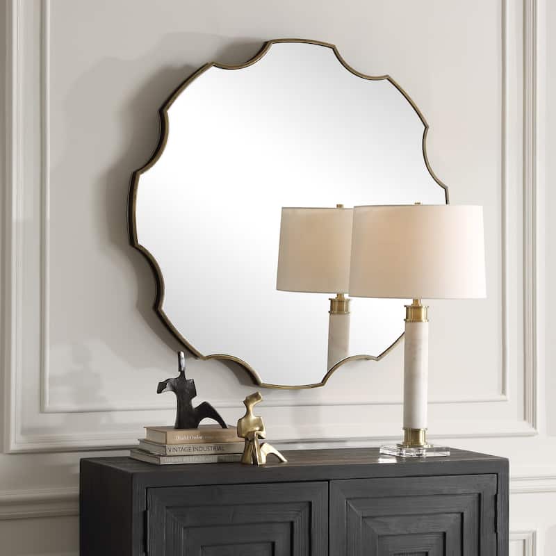 Uttermost 09976 Gearing Up 39-3/8" Diameter Specialty Framed Bathroom