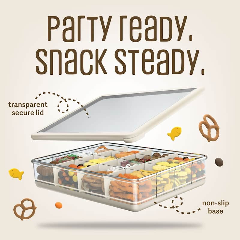 COOK WITH COLOR Snack Box, 16-Compartment Lunch Box & Food Storage Container