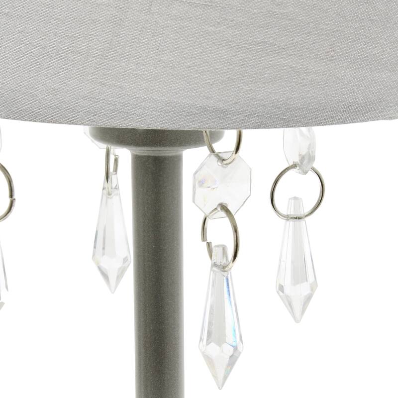 Creekwood Home 17.25" Contemporary Crystal Droplet Table Lamp - 17.25
