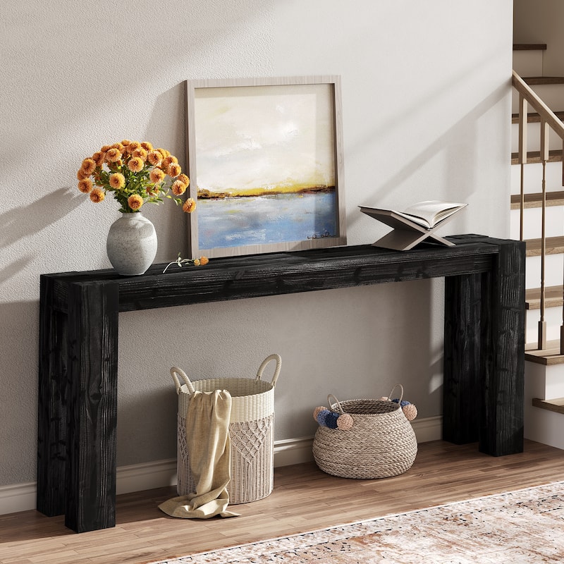 Solid Wood Console Table for Entryway, 70.9 Inch Extra Long Sofa Table