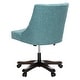 preview thumbnail 6 of 9, SAFAVIEH Soho Tufted Linen Swivel Adjustable Office Chair - 25.2" x 27.2" x 33.9"