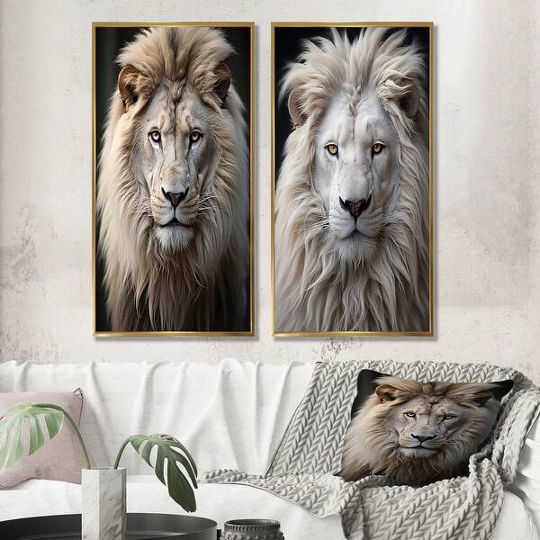 lion photography wall art