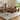 Roomfitters 71-Inch Walnut Grain Spliced Dining Table, Tech Fabric Chairs, Double Layer Storage, Seating for 8
