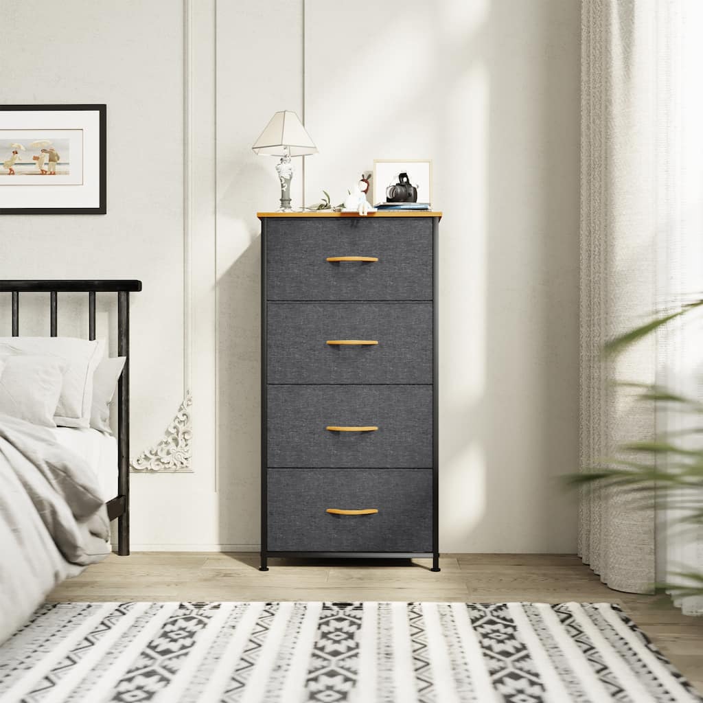 Modern Wide Dresser Storage Tower with 4 Drawers