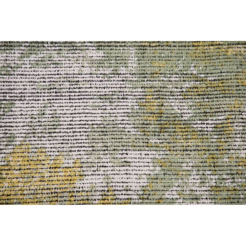 Modern Abstract Area Rug Handmade Wool Carpet - 6'4" x 9'8"