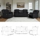 preview thumbnail 7 of 50, Modern 3-Piece Manual Reclining Living Room Sofa Set with Dropdown Table and Console