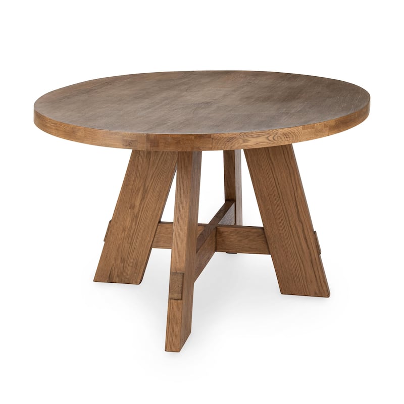 Classic Home Crescent 80" Oval Reclaimed Oak Dining Table in Natural Finish
