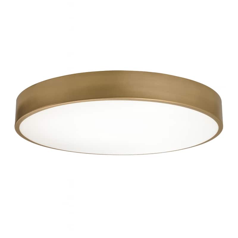 AFX Bailey LED Flush Mount Light - 19" - Light Antique Brass