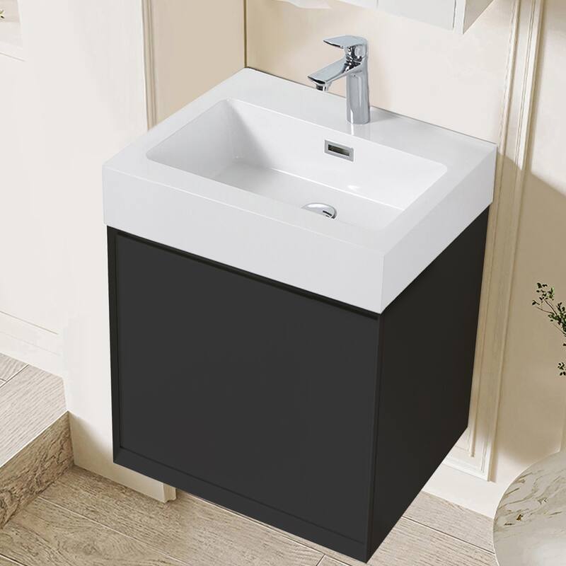 Topcraft White Solid Surface Bathroom Vanity Sink