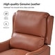 preview thumbnail 3 of 12, HULALA HOME Brigida Cigar Genuine Leather Manual Recliner with Nailhead Trim