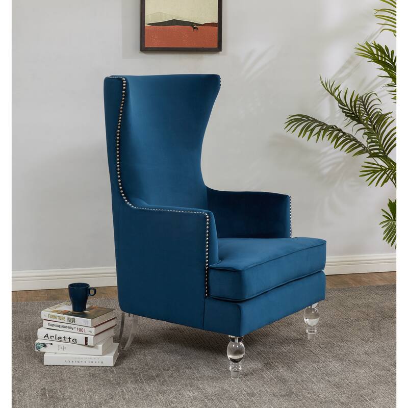 SAFAVIEH Couture Geode Modern Wingback Chair - 29.1" W x 32.3" D x 44.9" H