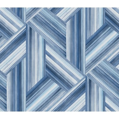 Seabrook Designs Geo Inlay Unpasted Wallpaper
