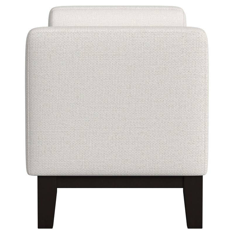 Rosana Accent Bench, Beige Fabric, 2 Round Bolster Pillows, 64 Inch