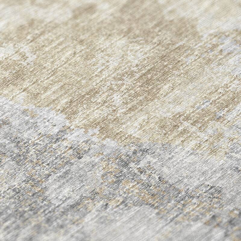 Indoor/ Outdoor Accord Abstract Polyester Washable Rug New