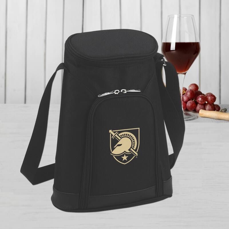 NCAA Army Black Knights Stylish 2 Bottle Insulated Wine Tote Bag with Cheese Board, Knife and Corkscrew