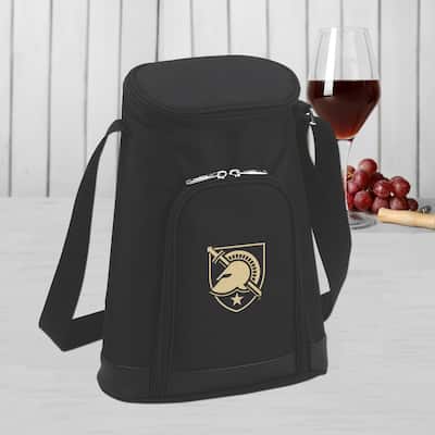 NCAA Army Black Knights Stylish 2 Bottle Insulated Wine Tote Bag with Cheese Board, Knife and Corkscrew