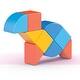 preview thumbnail 3 of 2, Geomag Magicubes Shapes Magnetic Building Blocks Recycled, 9 Pieces