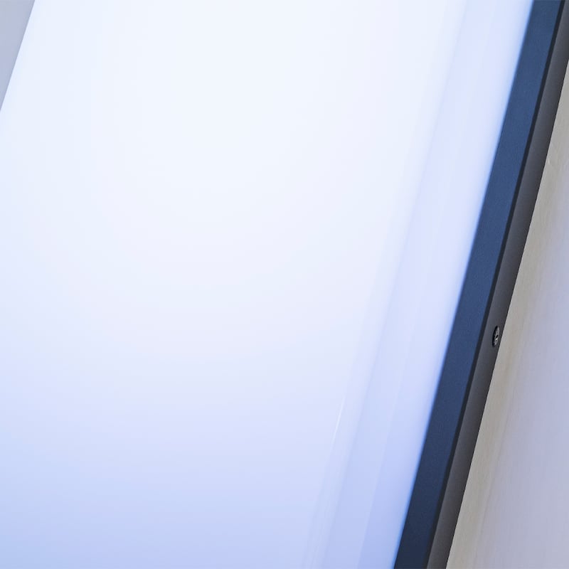 Smart RGB Outdoor Wall Light Modern Large Integrated LED Wall Sconce with Remote and App Control for Porch - W7''