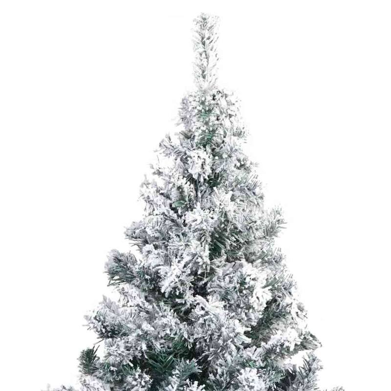 vidaXL Artificial Christmas Tree Green 70.9" PVC and Steel and Plastic
